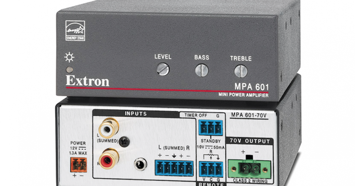 Extron MPA 601 Amplificateur mono 70/100 V 60 W Amplificateurs