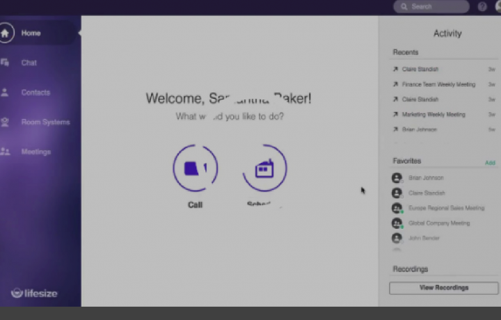 Nouvelle interface client Lifesize Cloud 2.0