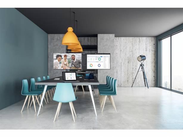 Yealink Solution clé en main certifiée Microsoft Teams pour 5 à 8 personnes en double écran Yealink Solution clé en main certifiée Microsoft Teams pour 5 à 8 personnes en double écran BUNDLE MVC500-II-Titan-2Displays Systèmes de visioconférence certifiés Microsoft Teams