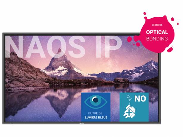 Newline NAOS IP - Ecran tactile interactif ultra léger - Usage 16/7 - LED - Capacitif projeté - 4K UHD 3840 x 2160 - 16:9 - 400 Nits Newline NAOS IP - Ecran tactile interactif ultra léger - Usage 16/7 - LED - Capacitif projeté - 4K UHD 3840 x 2160 - 16:9 - 400 Nits NEWLINE NAOS IP Écrans tactiles collaboratifs
