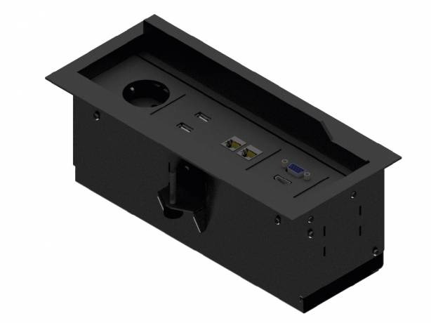 PanConnect NEO4 - Boitier de connectique - Chassis Flush, 1 x 220v, 2 x USB-C, 2 x Lan, 1 x HDMI, 1 x VGA - Blanc, Silver ou Noir PanConnect NEO4 - Boitier de connectique - Chassis Flush, 1 x 220v, 2 x USB-C, 2 x Lan, 1 x HDMI, 1 x VGA - Blanc, Silver ou Noir PANC-NEO4-FB-1PW-2USBC-2L-HV Connectique & péri-informatique