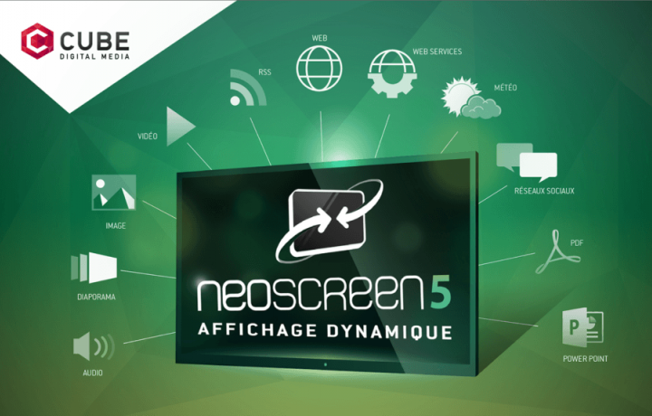 Sortie de la V5.0 du logiciel Neoscreen de Cube Digital Media