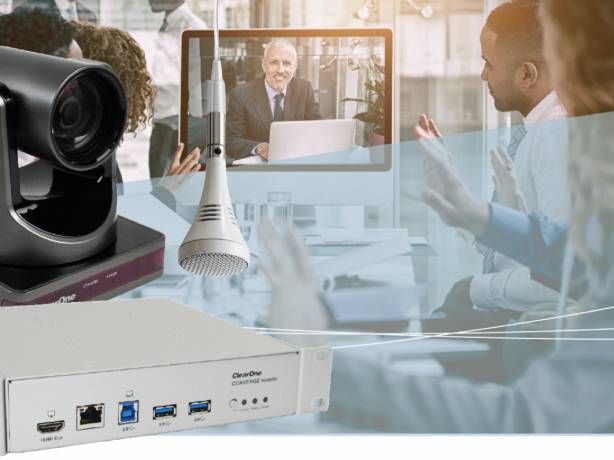 ClearOne Collaborate Versa Pro 150 - Solution USB de visioconférence compatible toutes plateformes avec mélangeur DSP et caméra PTZ CLEARONE 930-3200-150 Solutions BYOD USB de visioconférence