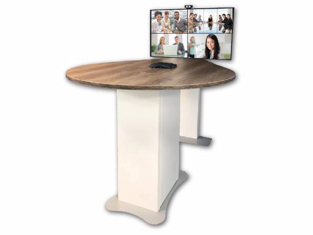 DWPro Lotus VC-USB150 - Table haute de réunion 2 à 5 personnes avec écran et pack plug and play VC-USB150 DWPRO LOTUS-VC-USB150 Tables de visioconférence