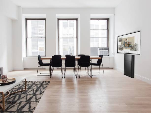 Bundle Samsung Flip - Meetingboard digital tactile 65" avec colonne fixe ajustable électriquement et extension de connectivité Bundle Samsung Flip - Meetingboard digital tactile 65" avec colonne fixe ajustable électriquement et extension de connectivité SAMSUNG WM65R + CY-TF65BRCXEN + CHIEF XFD1U Écrans tactiles collaboratifs