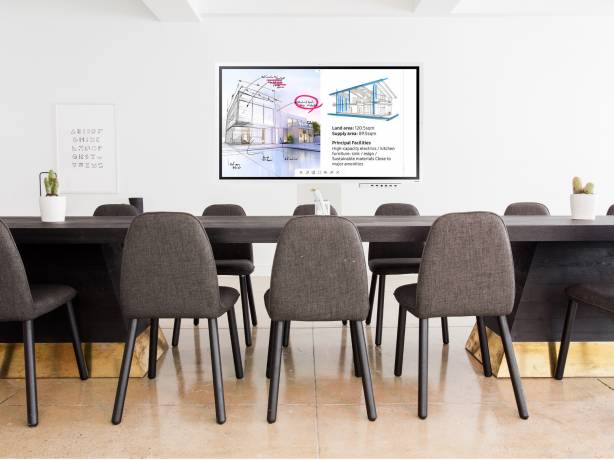 Bundle Samsung Flip - Meetingboard digital tactile 65" avec colonne mobile et extension de connectivité Bundle Samsung Flip - Meetingboard digital tactile 65" avec colonne mobile et extension de connectivité SAMSUNG WM65R + CY-TF65BRCXEN + DWPRO TITAN Écrans tactiles collaboratifs