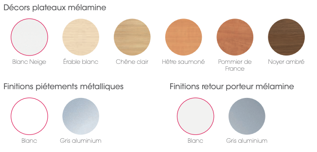 Gamme de coloris