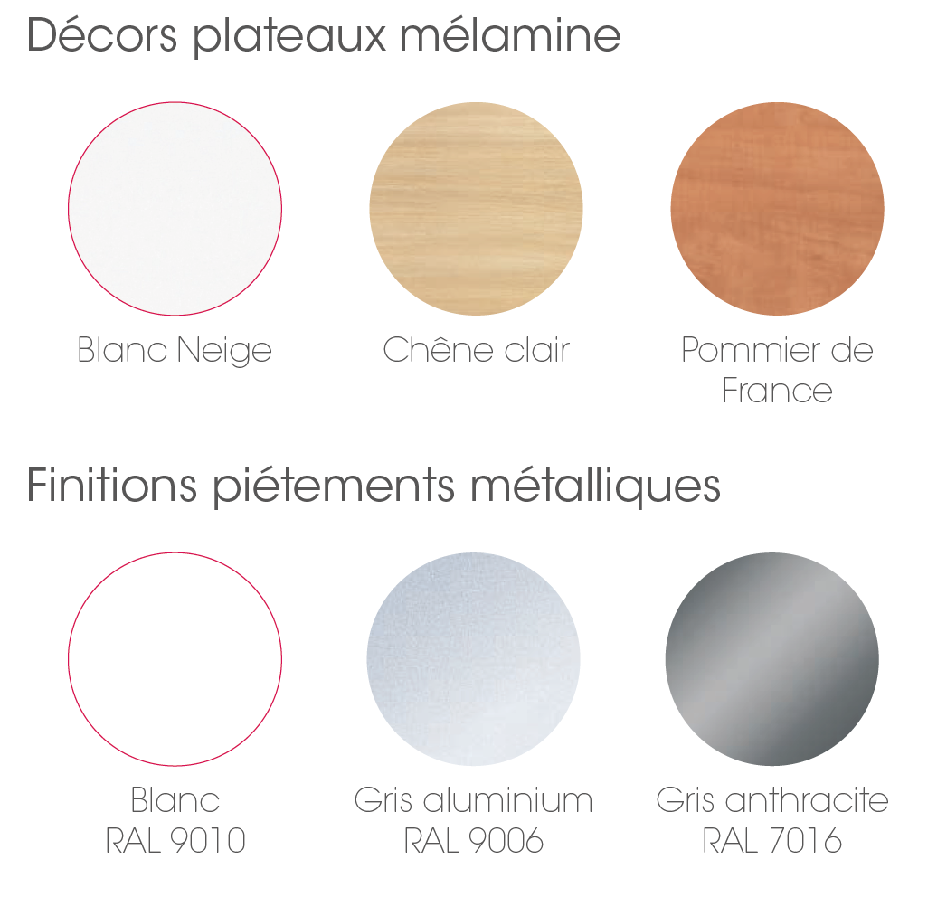 Gamme de coloris