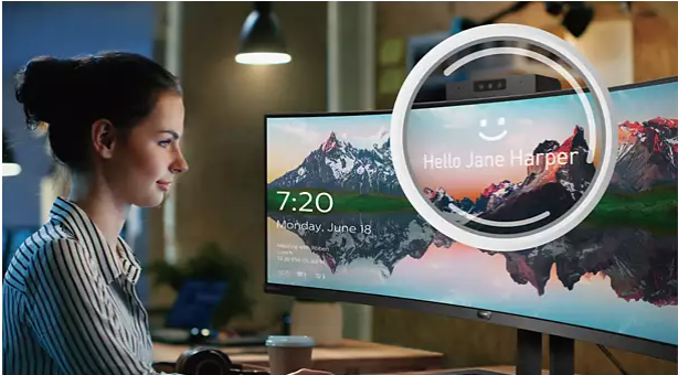 Webcam rétractable équipée de Windows Hello